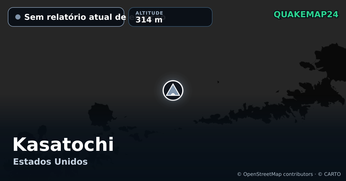 Kasatochi · Sem relatório atual de erupção · 314 m