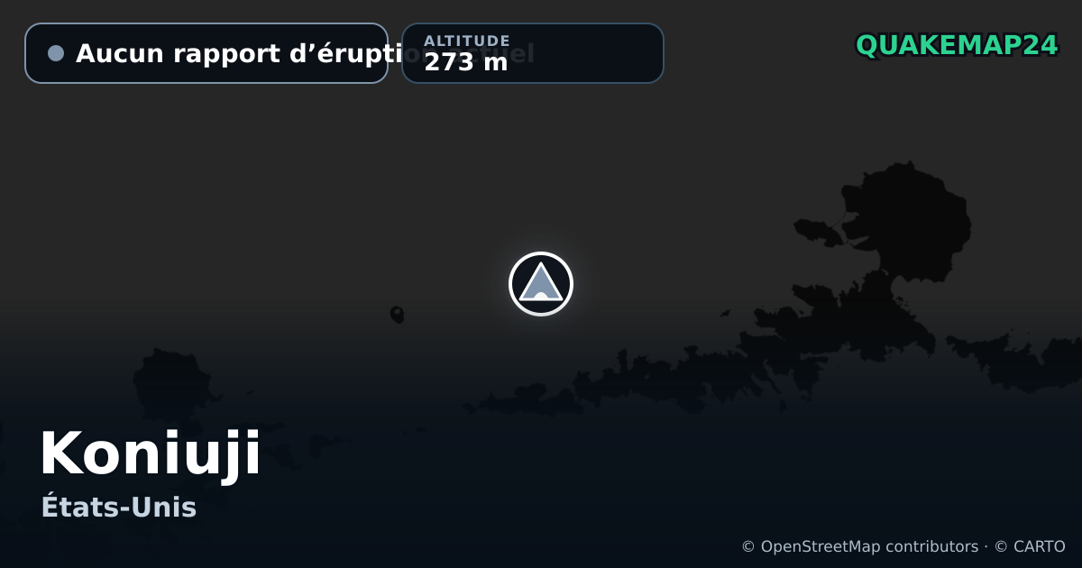 Koniuji · Aucun rapport d’éruption actuel · 273 m