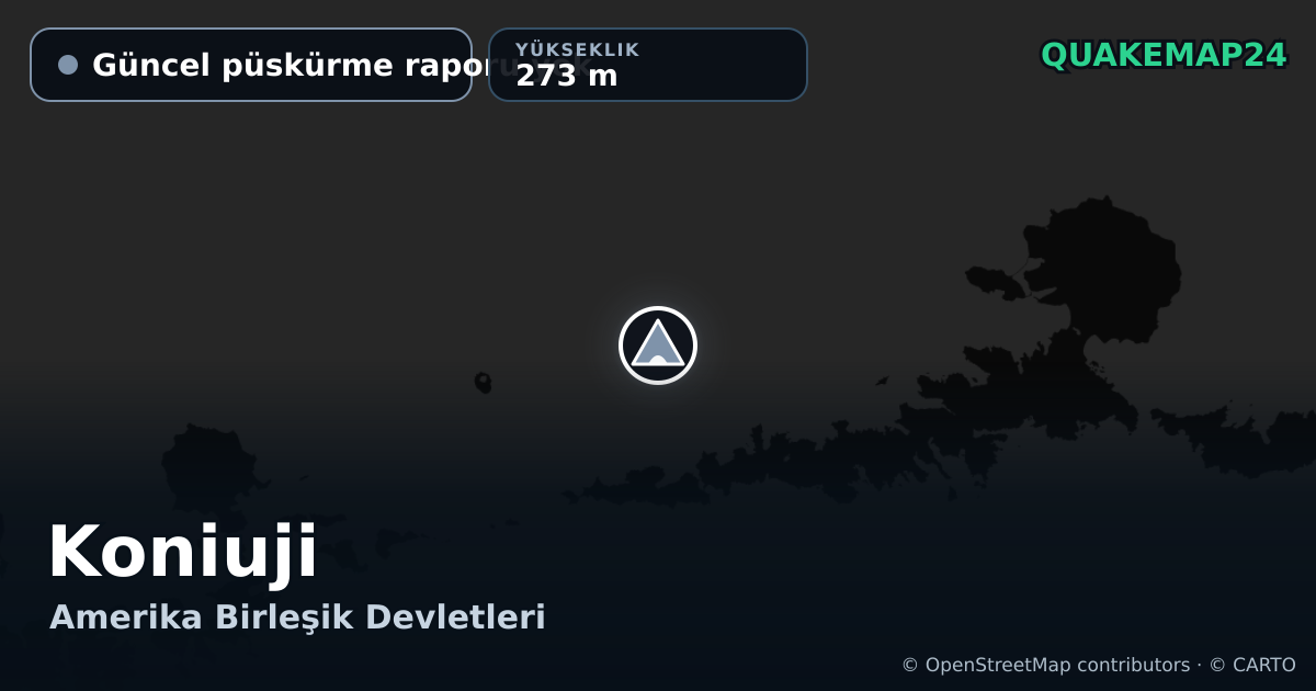 Koniuji · Güncel püskürme raporu yok · 273 m