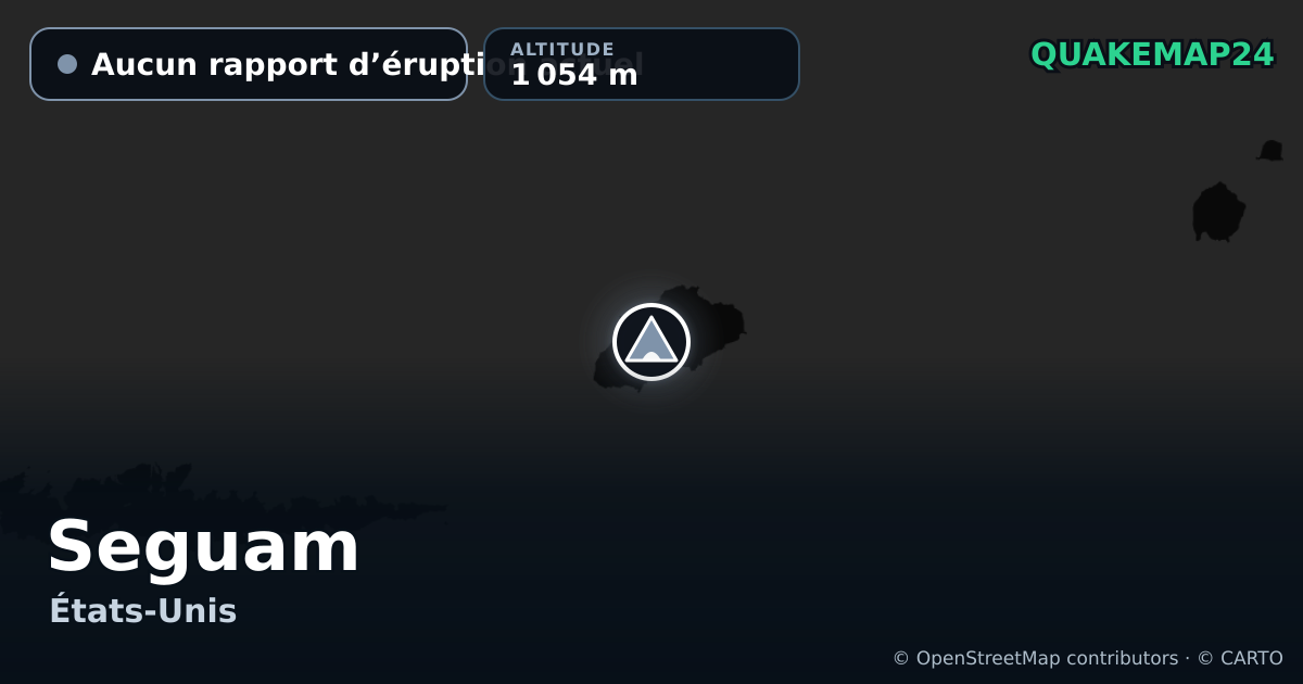 Seguam · Aucun rapport d’éruption actuel · 1 054 m