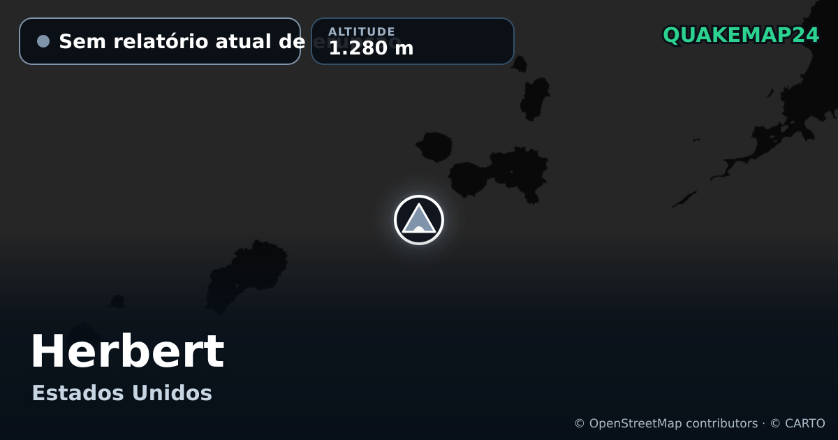Herbert · Sem relatório atual de erupção · 1.280 m
