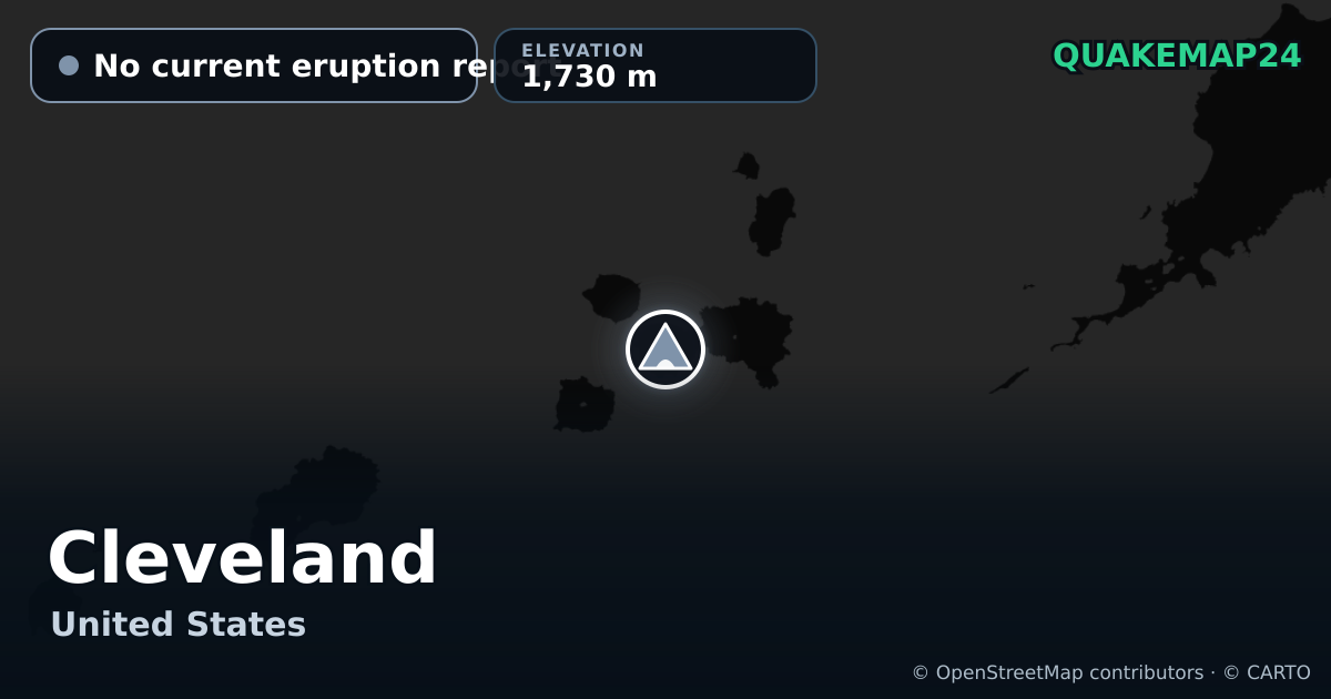 Cleveland · No current eruption report · 1,730 m