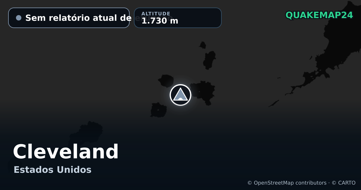 Cleveland · Sem relatório atual de erupção · 1.730 m