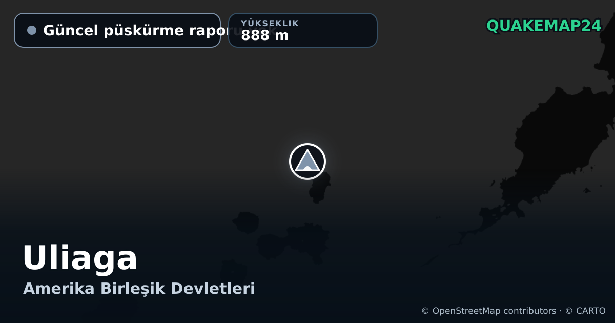 Uliaga · Güncel püskürme raporu yok · 888 m