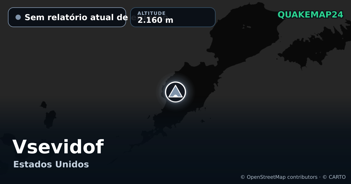 Vsevidof · Sem relatório atual de erupção · 2.160 m