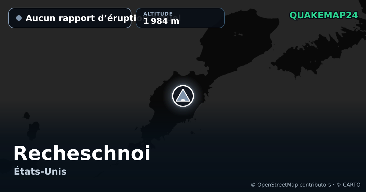 Recheschnoi · Aucun rapport d’éruption actuel · 1 984 m