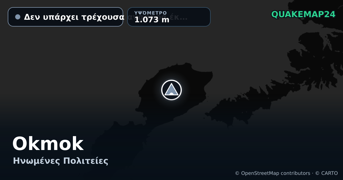 Okmok · Δεν υπάρχει τρέχουσα αναφορά έκρηξης · 1.073 m