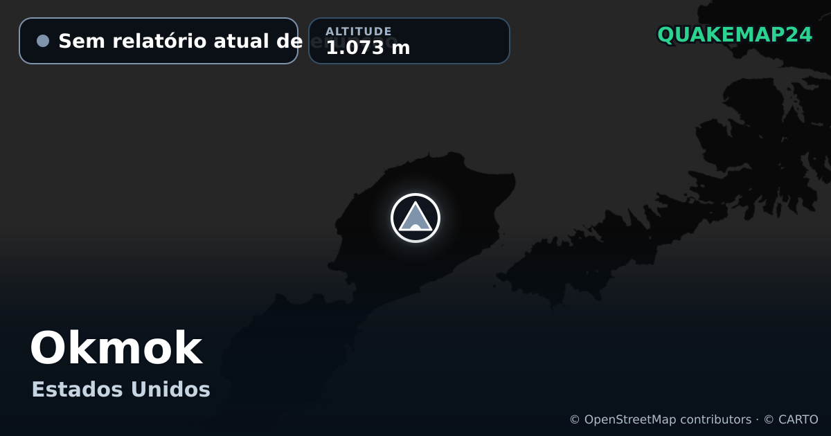 Okmok · Sem relatório atual de erupção · 1.073 m