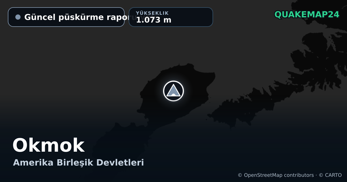 Okmok · Güncel püskürme raporu yok · 1.073 m