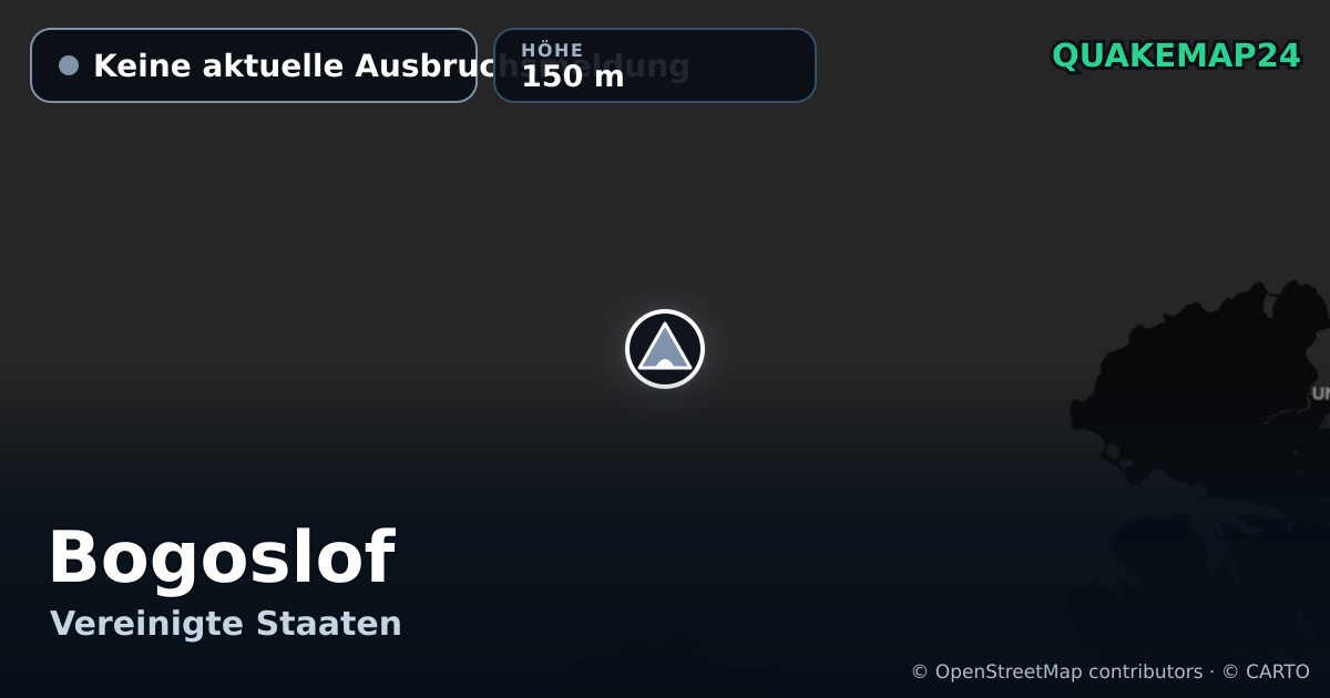 Bogoslof · Keine aktuelle Ausbruchsmeldung · 150 m