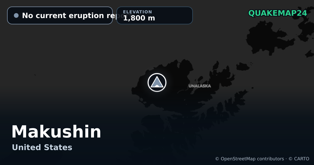 Makushin · No current eruption report · 1,800 m