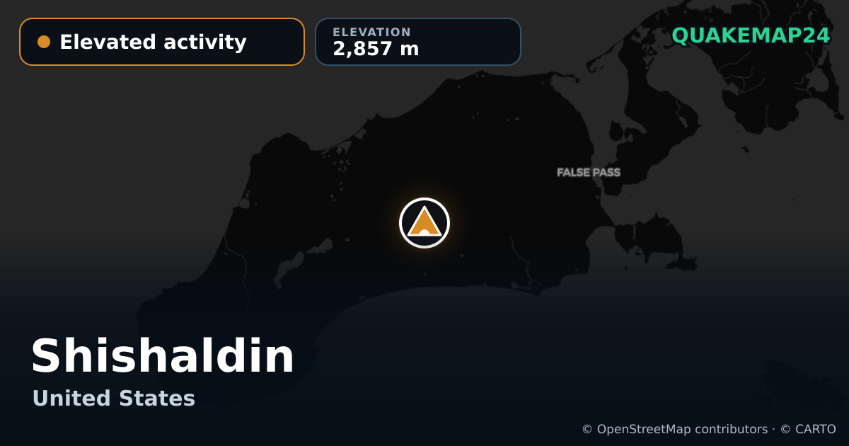 Shishaldin · Elevated activity · 2,857 m