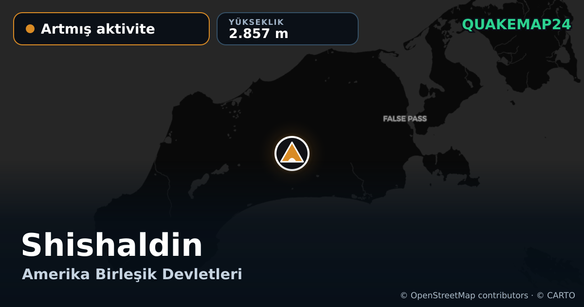 Shishaldin · Artmış aktivite · 2.857 m