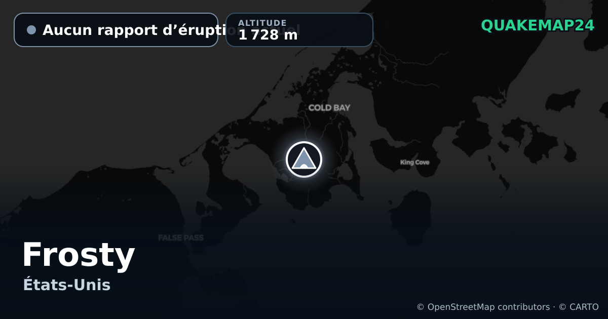 Frosty · Aucun rapport d’éruption actuel · 1 728 m