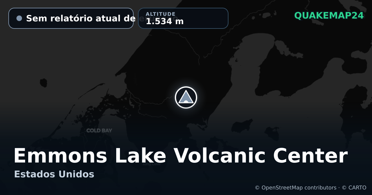 Emmons Lake Volcanic Center · Sem relatório atual de erupção · 1.534 m