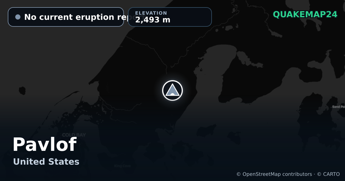 Pavlof · No current eruption report · 2,493 m