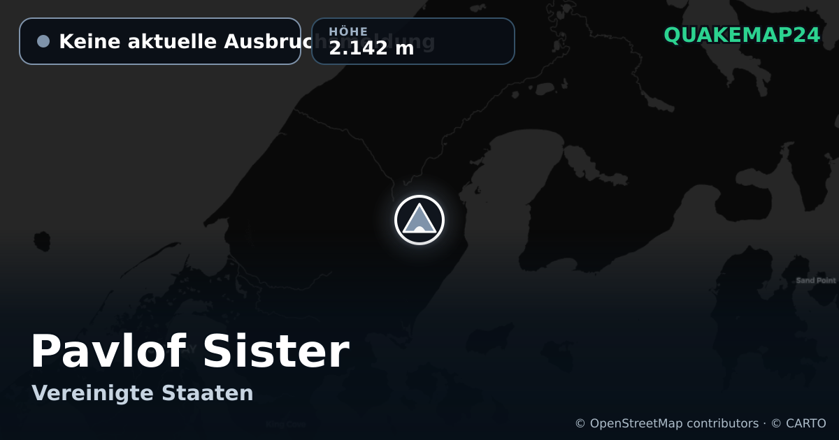 Pavlof Sister · Keine aktuelle Ausbruchsmeldung · 2.142 m