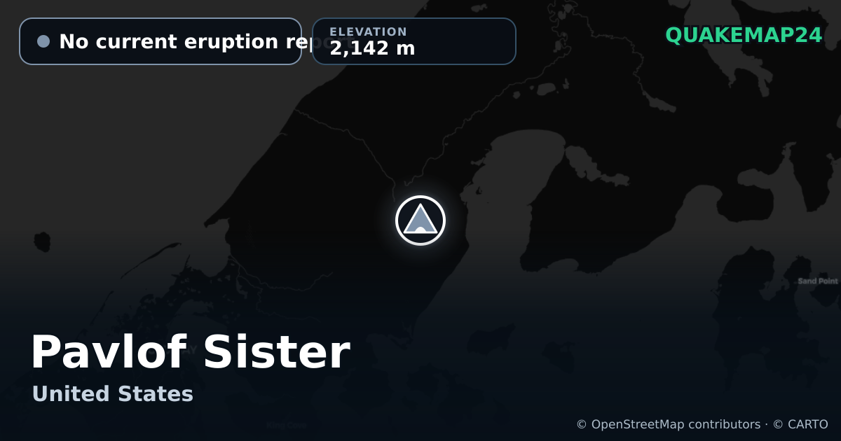 Pavlof Sister · No current eruption report · 2,142 m