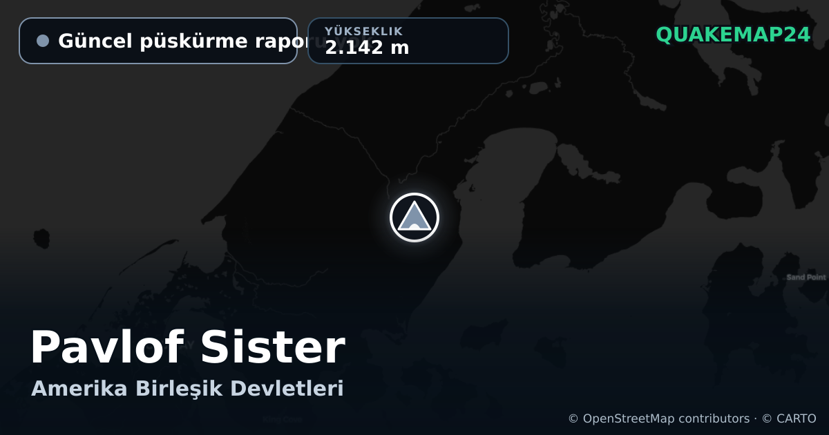 Pavlof Sister · Güncel püskürme raporu yok · 2.142 m