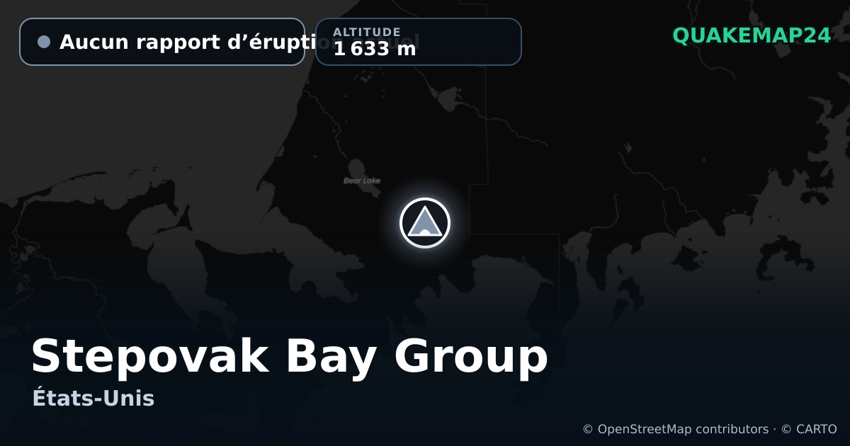 Stepovak Bay Group · Aucun rapport d’éruption actuel · 1 633 m