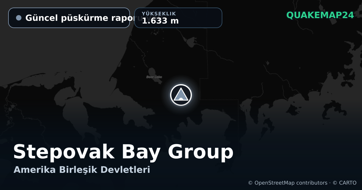 Stepovak Bay Group · Güncel püskürme raporu yok · 1.633 m