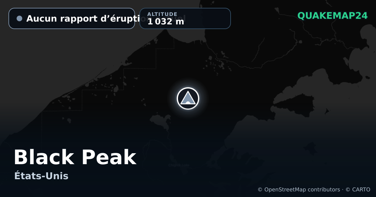 Black Peak · Aucun rapport d’éruption actuel · 1 032 m