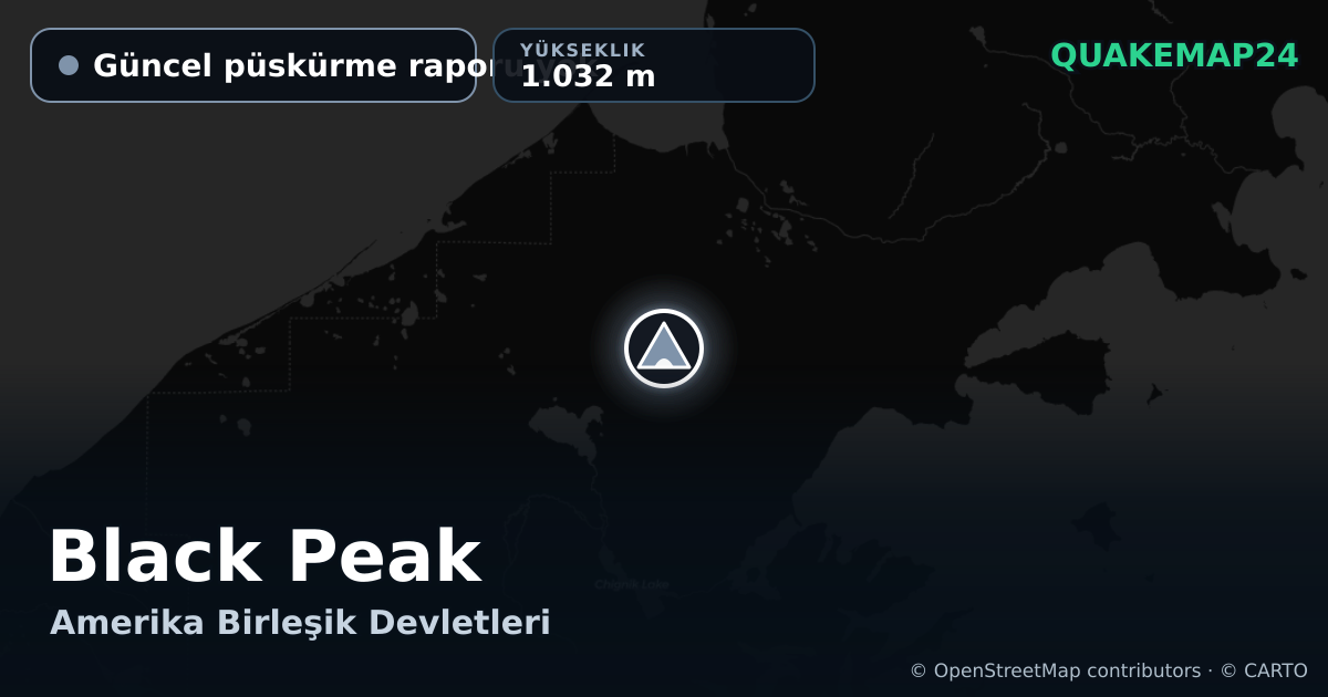 Black Peak · Güncel püskürme raporu yok · 1.032 m