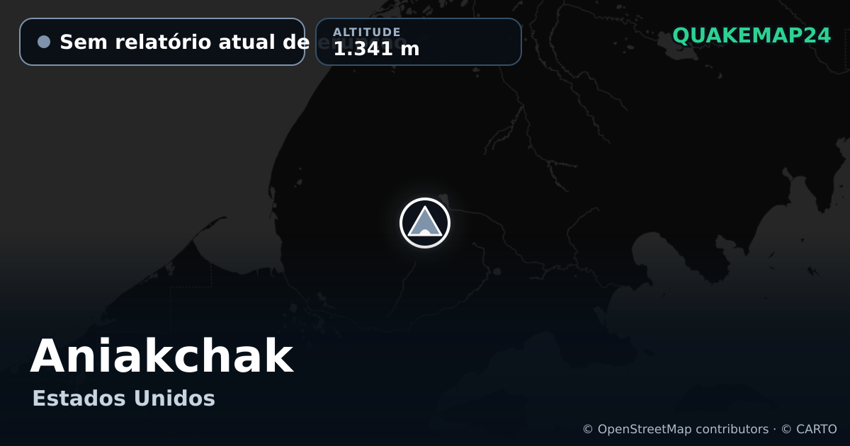 Aniakchak · Sem relatório atual de erupção · 1.341 m