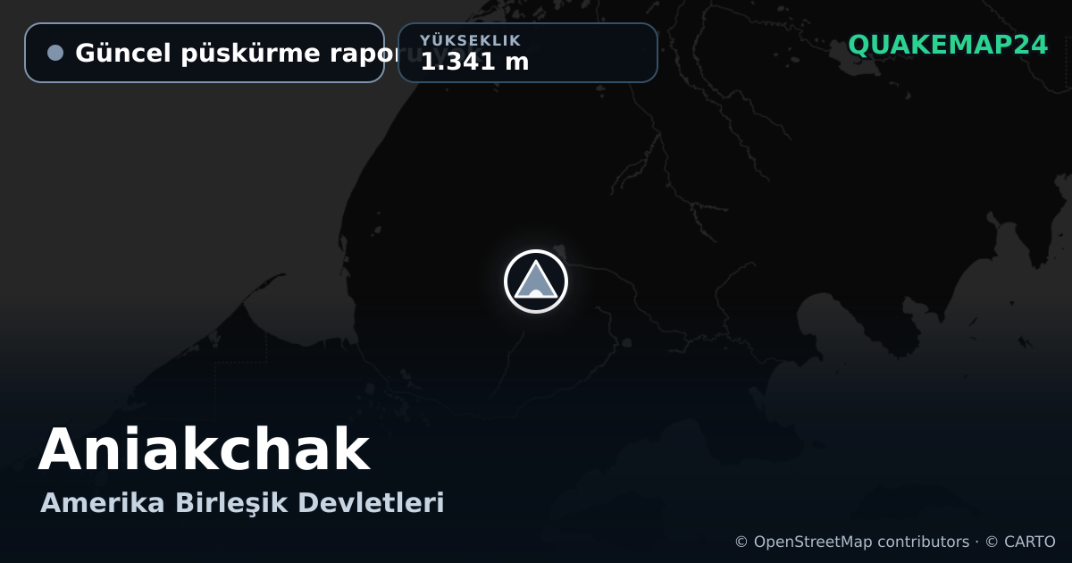 Aniakchak · Güncel püskürme raporu yok · 1.341 m