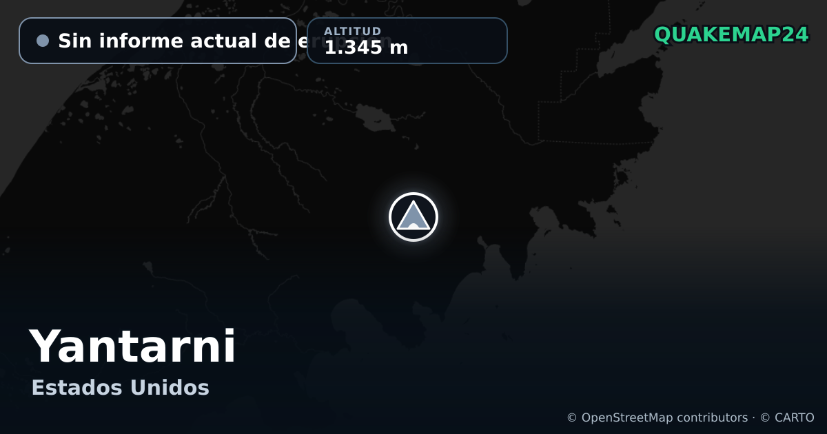 Yantarni · Sin informe actual de erupción · 1.345 m