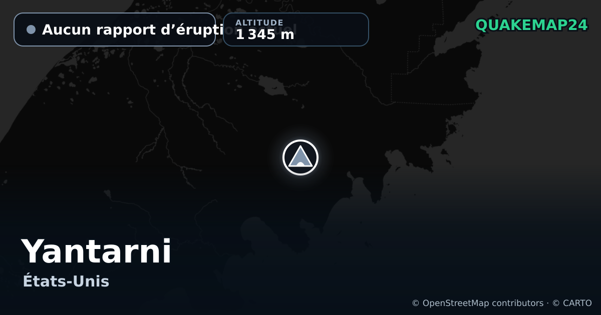 Yantarni · Aucun rapport d’éruption actuel · 1 345 m