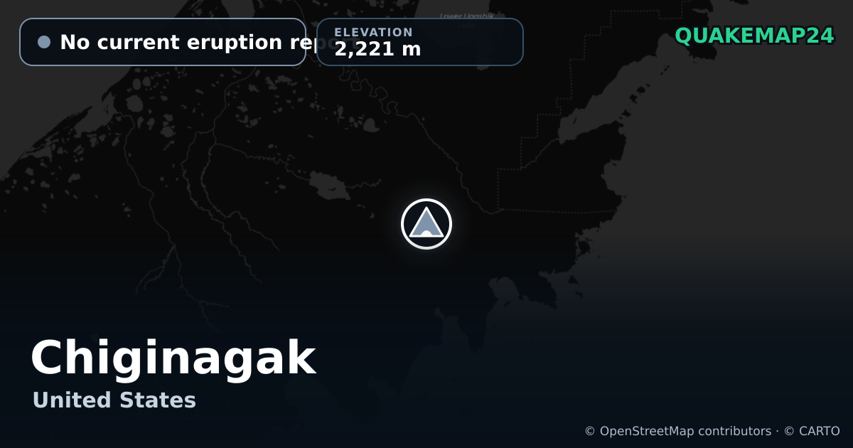 Chiginagak · No current eruption report · 2,221 m