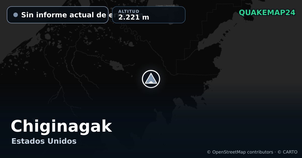 Chiginagak · Sin informe actual de erupción · 2.221 m