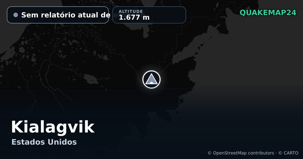 Kialagvik · Sem relatório atual de erupção · 1.677 m