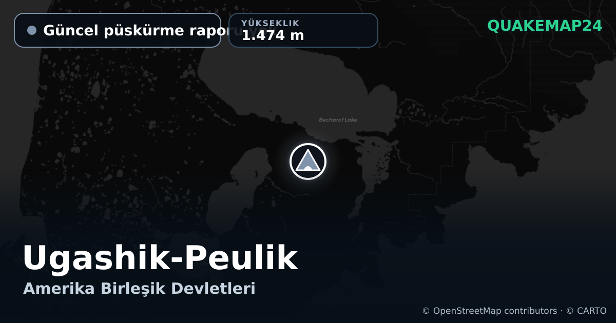 Ugashik-Peulik · Güncel püskürme raporu yok · 1.474 m