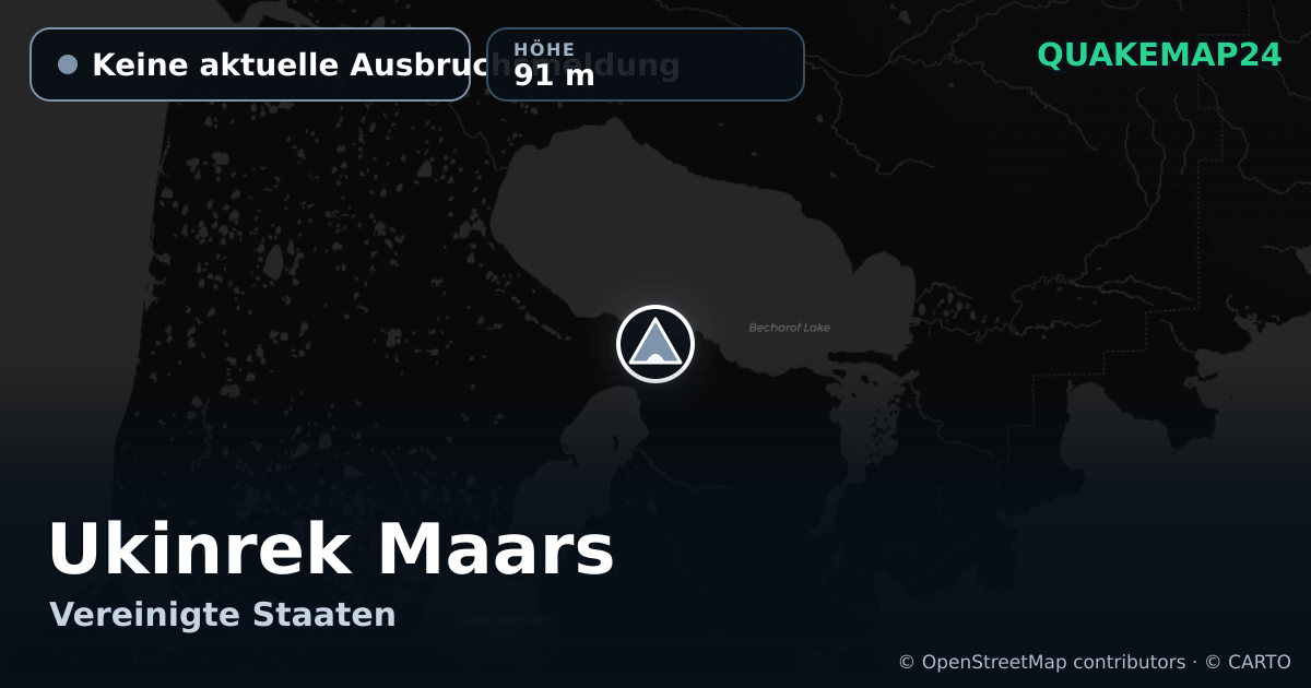 Ukinrek Maars · Keine aktuelle Ausbruchsmeldung · 91 m