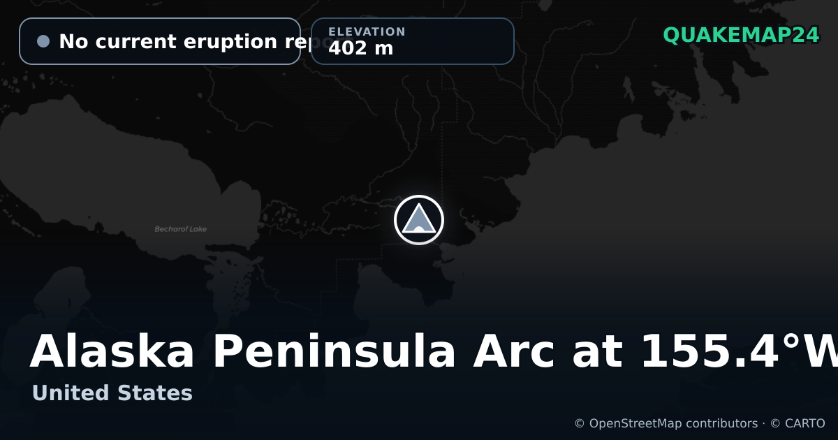 Alaska Peninsula Arc at 155.4°W · No current eruption report · 402 m