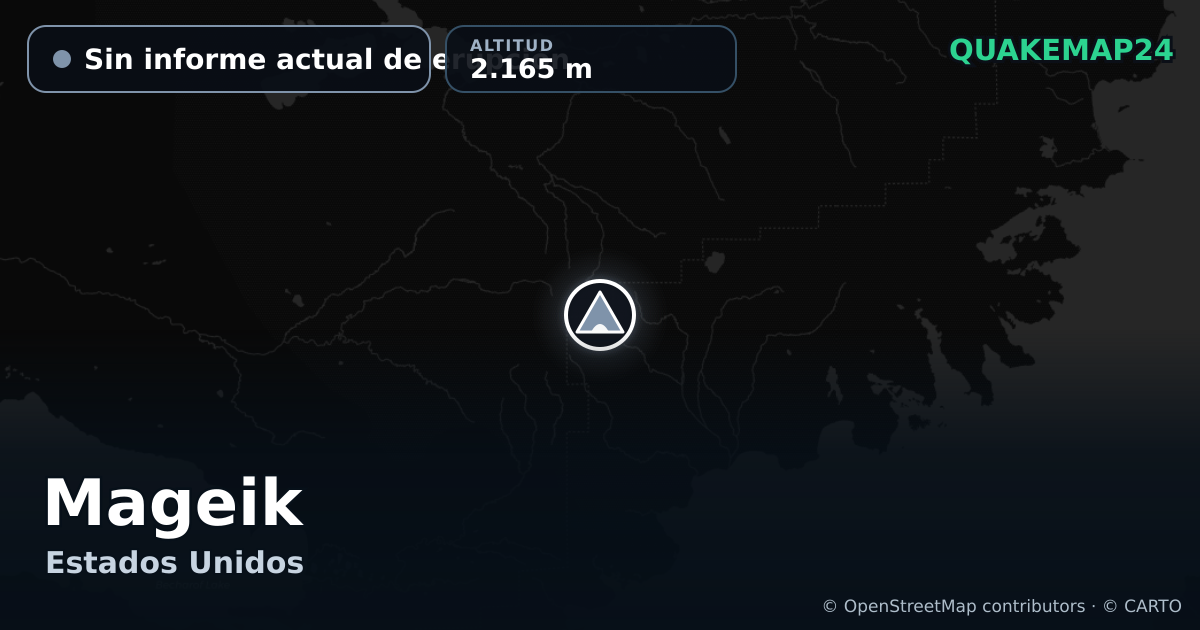Mageik · Sin informe actual de erupción · 2.165 m