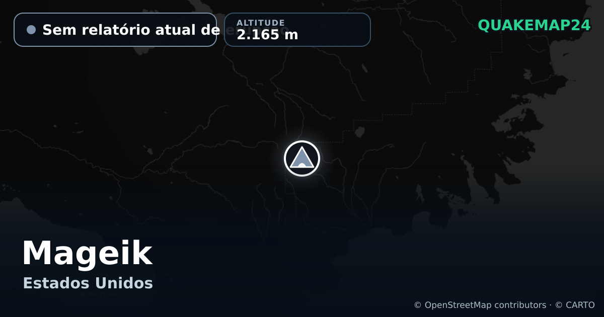 Mageik · Sem relatório atual de erupção · 2.165 m