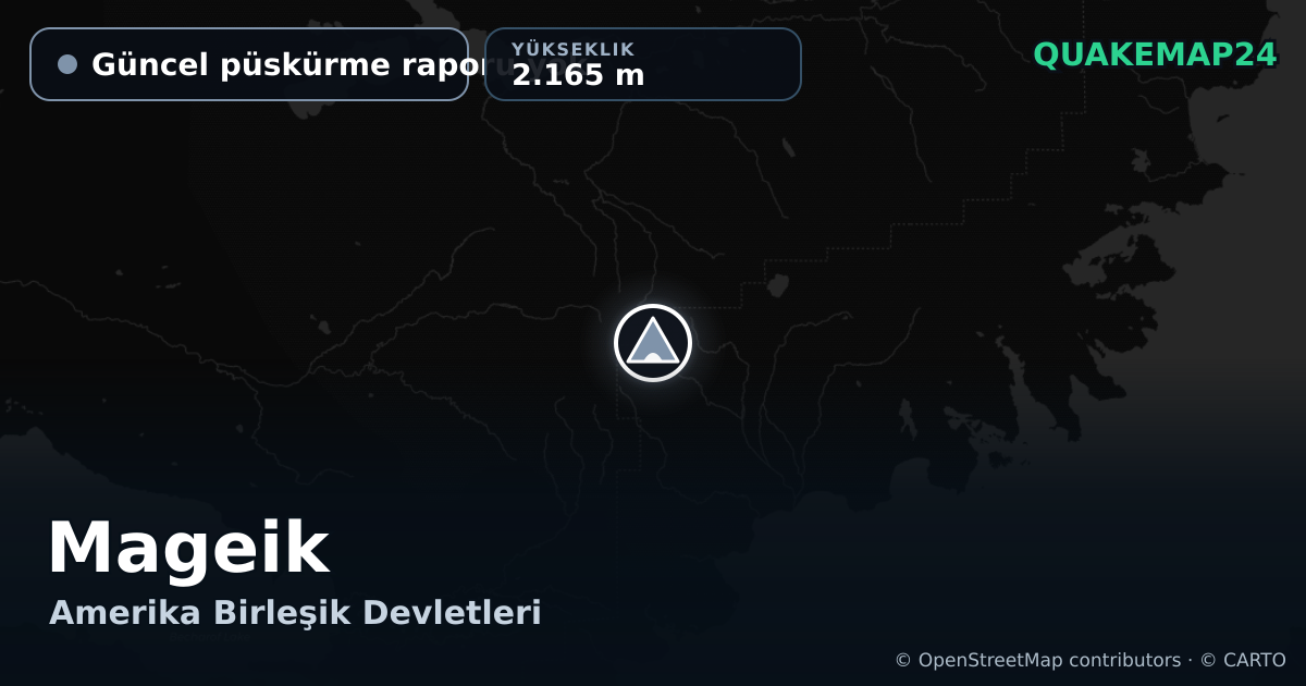 Mageik · Güncel püskürme raporu yok · 2.165 m