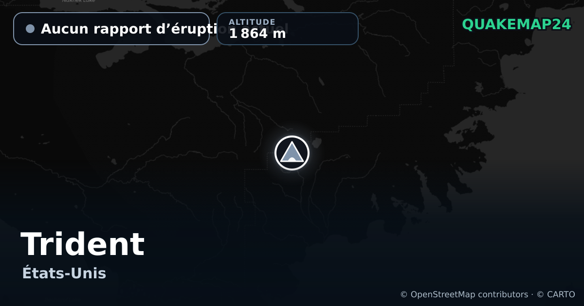 Trident · Aucun rapport d’éruption actuel · 1 864 m