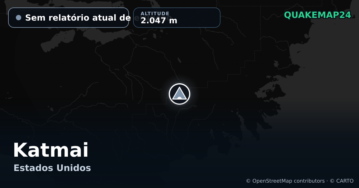 Katmai · Sem relatório atual de erupção · 2.047 m