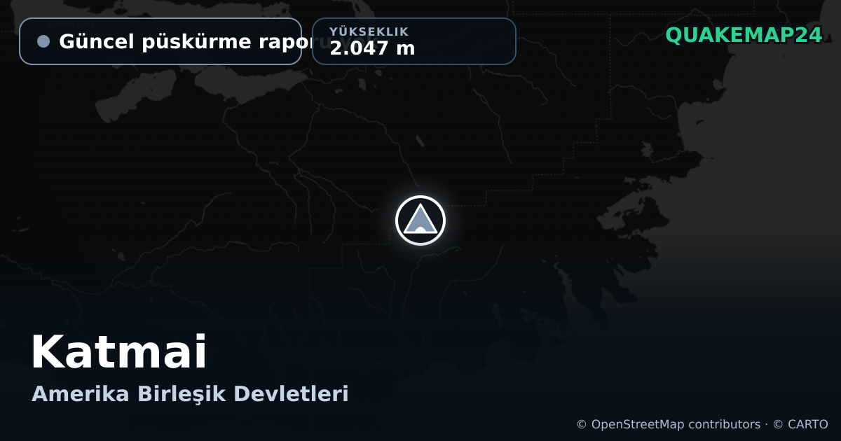 Katmai · Güncel püskürme raporu yok · 2.047 m