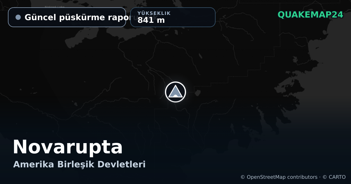 Novarupta · Güncel püskürme raporu yok · 841 m
