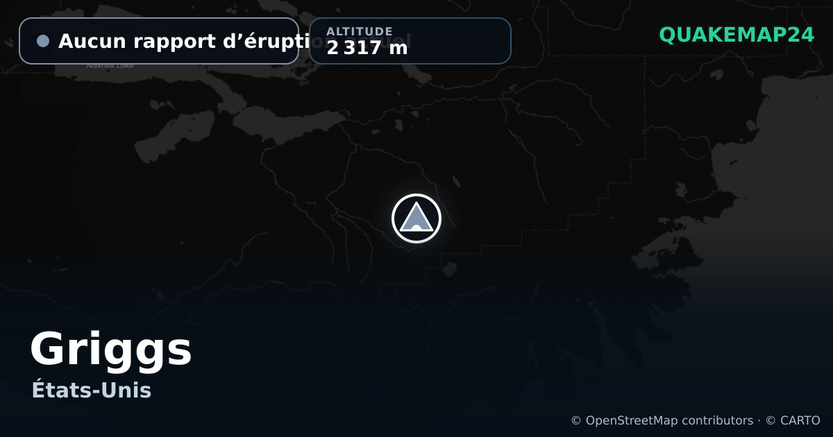 Griggs · Aucun rapport d’éruption actuel · 2 317 m