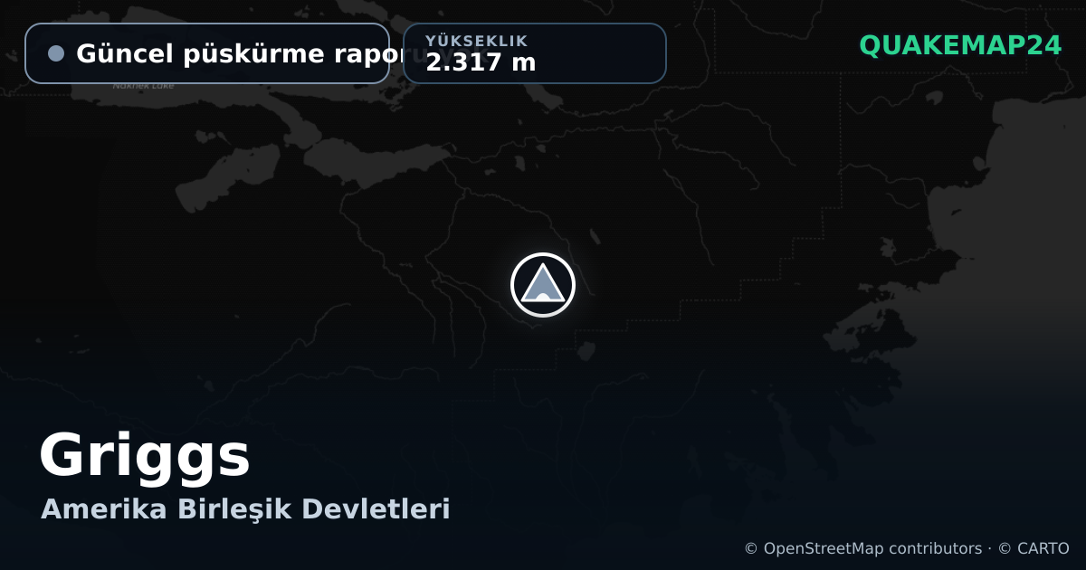 Griggs · Güncel püskürme raporu yok · 2.317 m