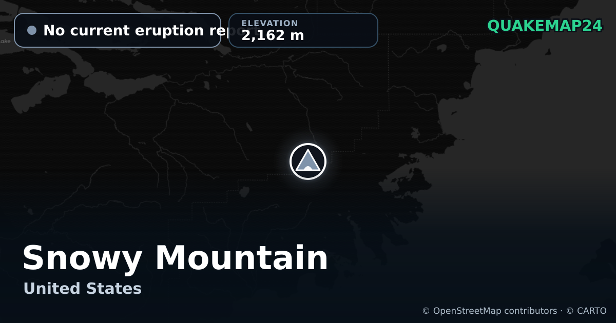 Snowy Mountain · No current eruption report · 2,162 m