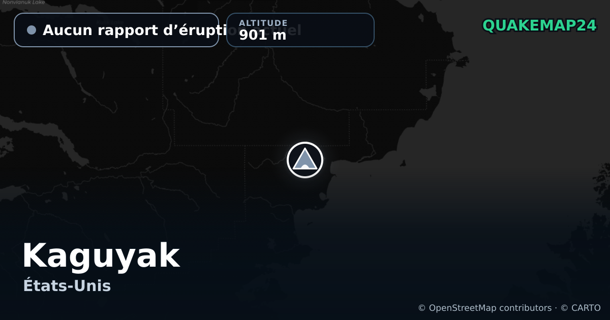 Kaguyak · Aucun rapport d’éruption actuel · 901 m