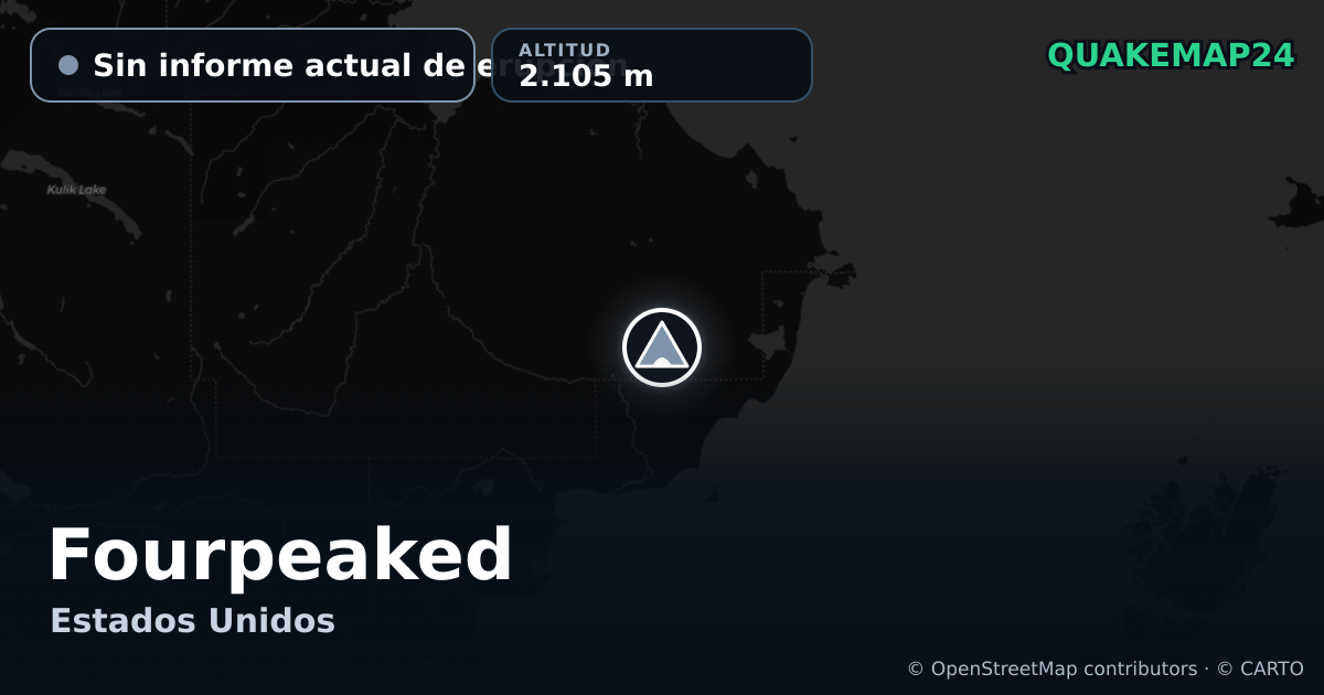 Fourpeaked · Sin informe actual de erupción · 2.105 m