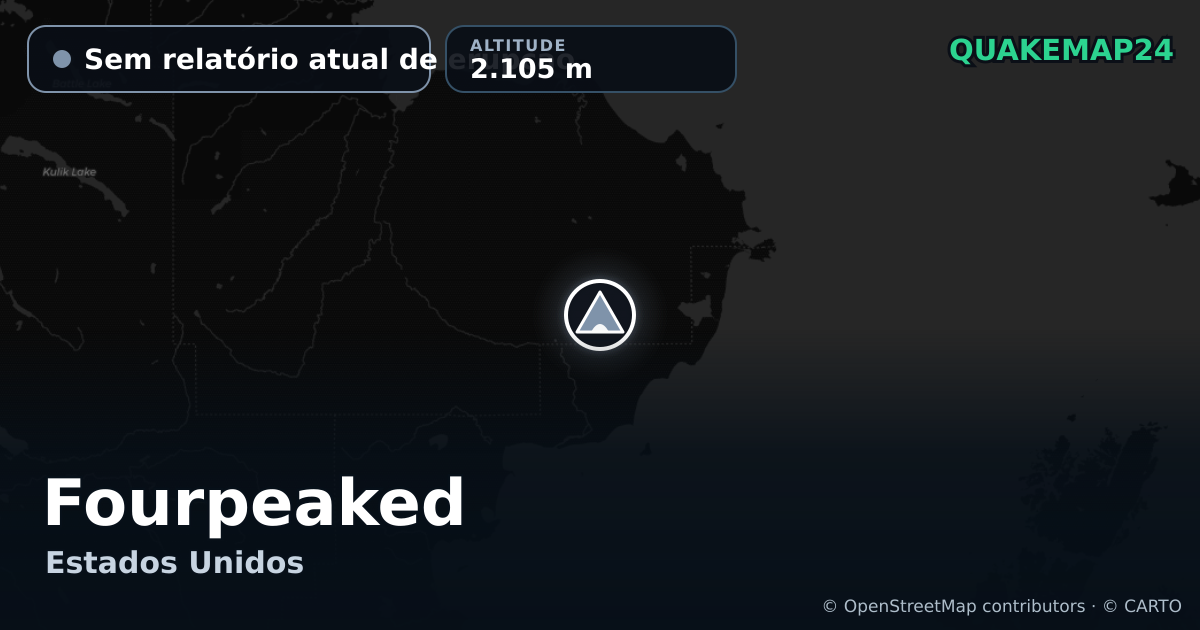 Fourpeaked · Sem relatório atual de erupção · 2.105 m